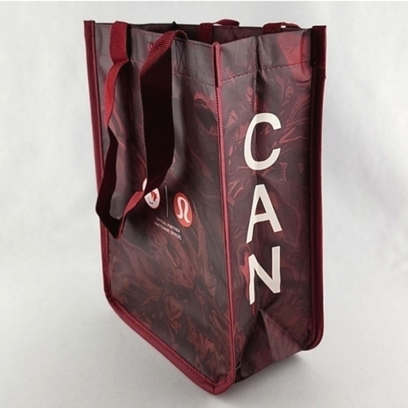 Lululemon Olympic Canada Limited  Edition Reusable Carryall Tote Burgundy C A N - Picture 1 of 6